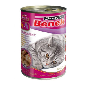 Super BENEK CHUNKS Kurczak z Wątróbką 415g Puszka - Mokra Karma Dla Kota 60