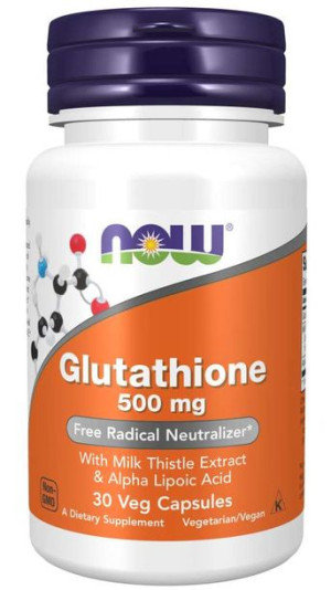 NOW Foods GLUTATHIONE glutation - 30 kapsułek