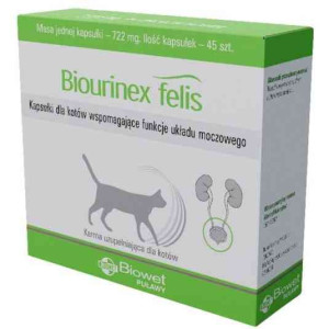 Biowet Biourinex Felis Wspomaganie Układu Moczowego Koty 45 Kapsułek