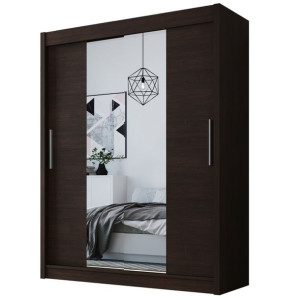 Szafa przesuwna DOTI 2 120 garderoba CHOCO lustro