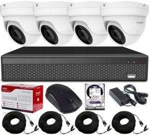 Zestaw Do Monitoringu 4 Kamery Full Hd Zewnętrzne