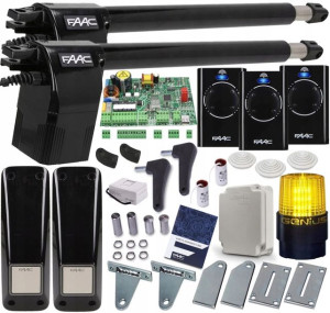 Zestaw Automatyki Faac Alfa 414 3x Pilot Lampa Led