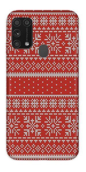 Casegadget Etui Nadruk Czerwone Śnieżynki Samsung Galaxy M31