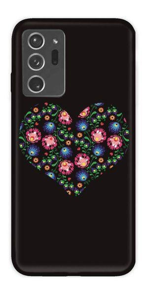 Casegadget Etui Nadruk Słowiańskie Serce Czarne Samsung Galaxy Note 20 Plus