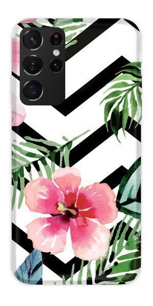 Casegadget Etui Nadruk Tropikalne Kwiaty Samsung Galaxy S21 Ultra