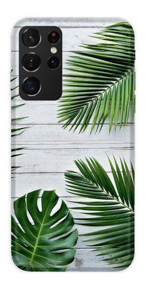 Casegadget Etui Nadruk Zielone Liście Samsung Galaxy S21 Ultra