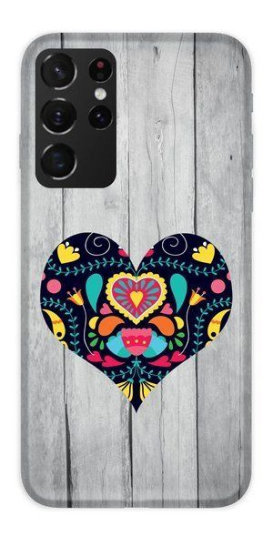 Casegadget Etui Nadruk Czarne Serce Samsung Galaxy S21 Ultra