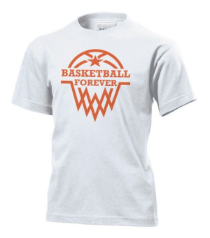 Koszulka dziecięca Basketball forever Koszykówka M Biały