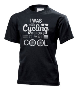 Koszulka dziecięca Cycling before it was cool Czarny XS