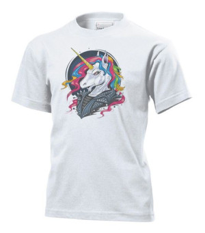 Koszulka dziecięca Punk jednorożec Unicorn M Biały