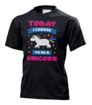 Koszulka dziecięca Jednorożec Unicorn XL Czarny