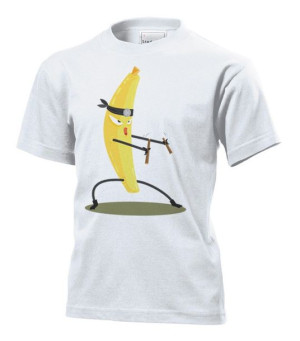 Koszulka dziecięca Ninja banan Biały XS