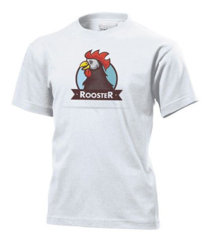 Koszulka dziecięca Rooster Kogut ptak M Biały