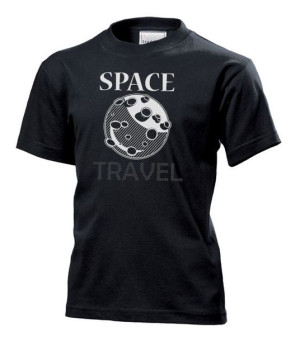 Koszulka dziecięca Space Travel Podróże kosmiczne M Czarny