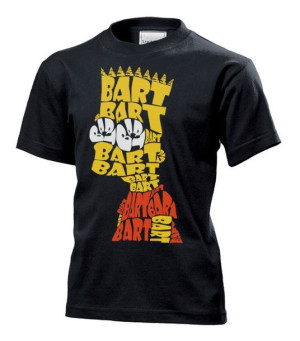 Koszulka dziecięca Bart Bart Bart S Czarny