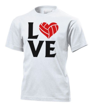 Koszulka dziecięca Love volleyball S Biały
