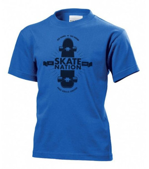 Koszulka dziecięca Skate Nation M Niebieski