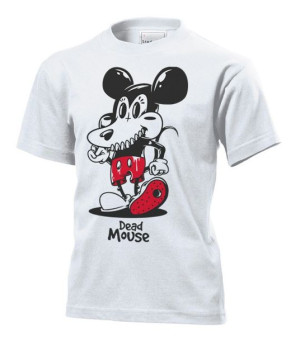 Koszulka dziecięca Dead mouse Zombie mysz L Biały