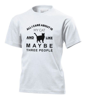 Koszulka dziecięca All I care about is my cat Biały XS
