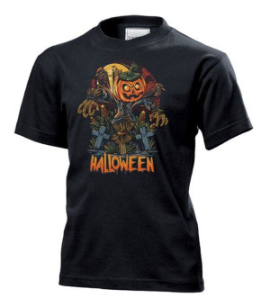 Koszulka dziecięca Strach na wroble Halloween S Czarny