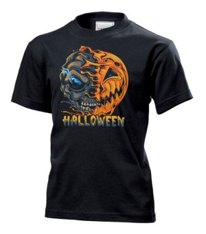 Koszulka dziecięca Zombie dynia Halloween Czarny XS