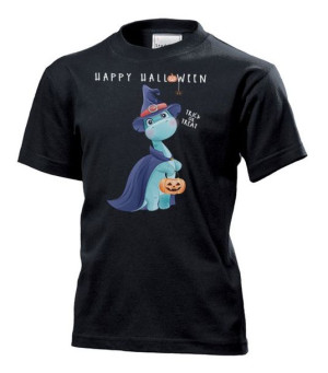 Koszulka dziecięca Dinozaur Halloween XL Czarny