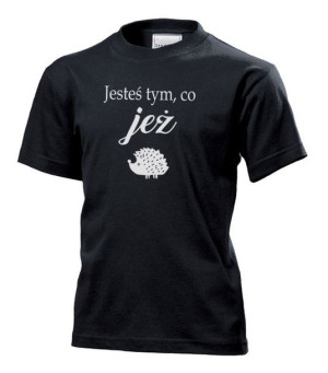 Koszulka dziecięca Jesteś tym, co jeż M Czarny