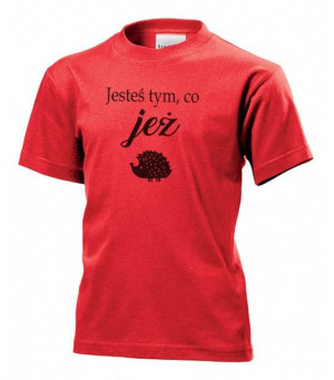 Koszulka dziecięca Jesteś tym, co jeż L Czerwony