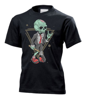 Koszulka dziecięca Zombie Czarny XS