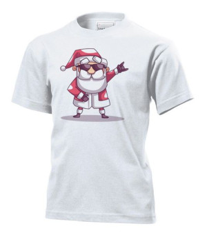 Koszulka dziecięca Rocking Santa Mikołaj Biały XS