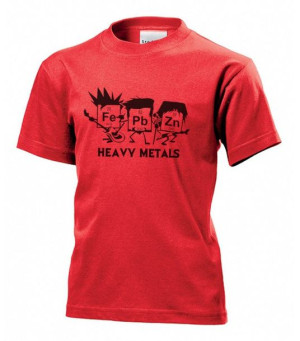 Koszulka dziecięca Heavy metals metale ciężkie L Czerwony