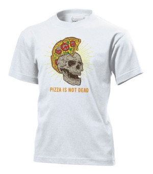 Koszulka dziecięca Pizza is not dead XL Biały