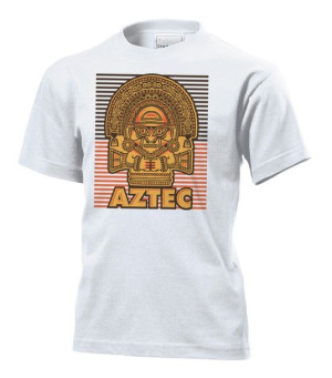 Koszulka dziecięca Figurka aztecka L Biały