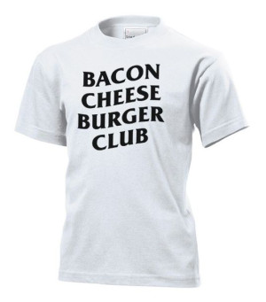 Koszulka dziecięca Bacon cheeseburger club M Biały