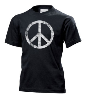 Koszulka dziecięca PEACE LOVE Pacyfa M Czarny