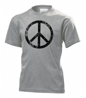 Koszulka dziecięca PEACE LOVE Pacyfa L Szary