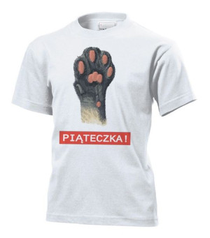 Koszulka dziecięca Piąteczka piątunia łapa Biały XS