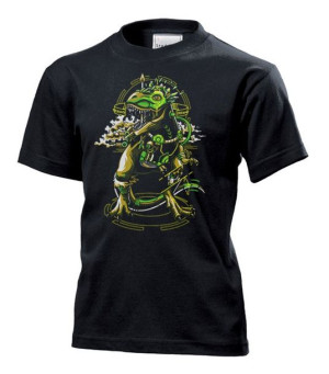 Koszulka dziecięca Steampunk Dinozaur T Rex Raptor XL Czarny
