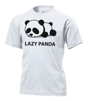 Koszulka dziecięca Leniwa panda XL Biały