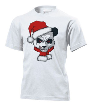 Koszulka dziecięca Bad panda Santa S Biały