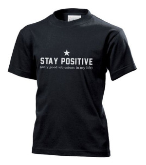 Koszulka dziecięca Stay positive S Czarny