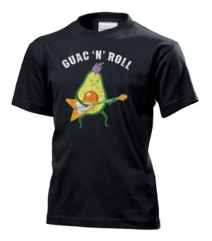 Koszulka dziecięca Guac and roll awokado Czarny XS