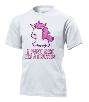 Koszulka dziecięca Mam to gdzieś unicorn jednorożec XL Biały