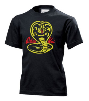 Koszulka dziecięca Cobra Kai Karate Kid Serial XL Czarny