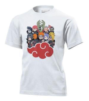 Koszulka dziecięca Naruto Akatsuki manga anime M Biały