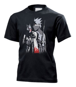 Koszulka dziecięca Naruto Kakashi manga anime M Czarny