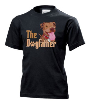 Koszulka dziecięca The Godfather pies pitbull M Czarny