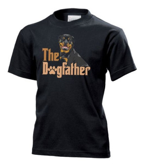 Koszulka dziecięca The Godfather pies rotweiler L Czarny