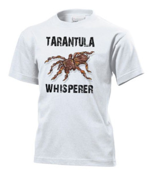 Koszulka dziecięca Zaklinacz tarantuli pająków L Biały