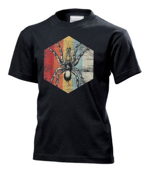 Koszulka dziecięca Tarantula pająk vintage M Czarny